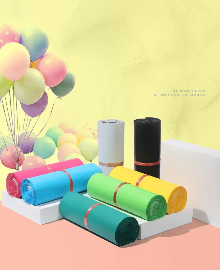 INPLUSTOP New Pink Color Envelope Storage Bags PE Plastic Courier Shipping Bag Waterproof Self Adhesive Seal Pouch Mailing Bags