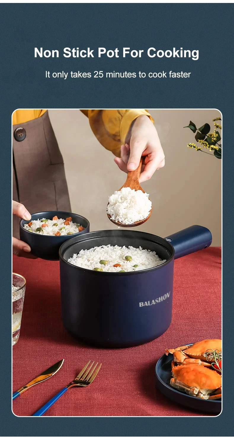 Mini Electric Cooker Multi-Function All-In-One Pot Single Double Layer Household Noodle Cooker Non-Stick Hot Pot Kitchen Tool
