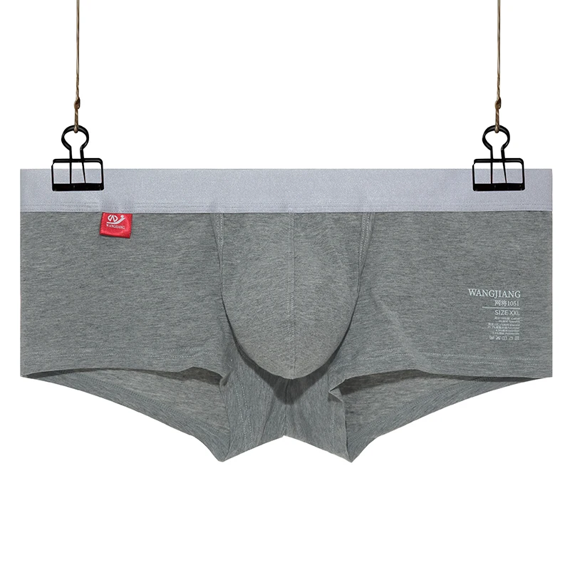 Open Front Underwear Men Cotton Sexy Men's Boxer Shorts Panties Breathable Pouch Bulge Underpants Male