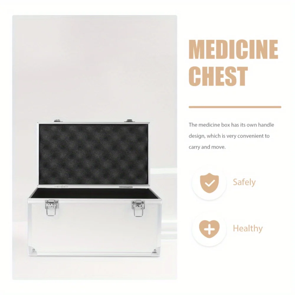 Aluminum Suitcase Parts Toiletry Containers Hard Toy Garage Organization Storage Portable Metal Lock Case Without Sponge