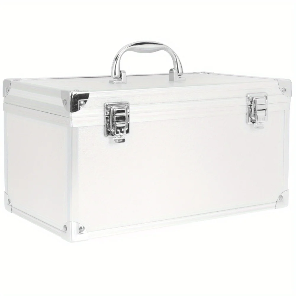 Aluminum Suitcase Parts Toiletry Containers Hard Toy Garage Organization Storage Portable Metal Lock Case Without Sponge