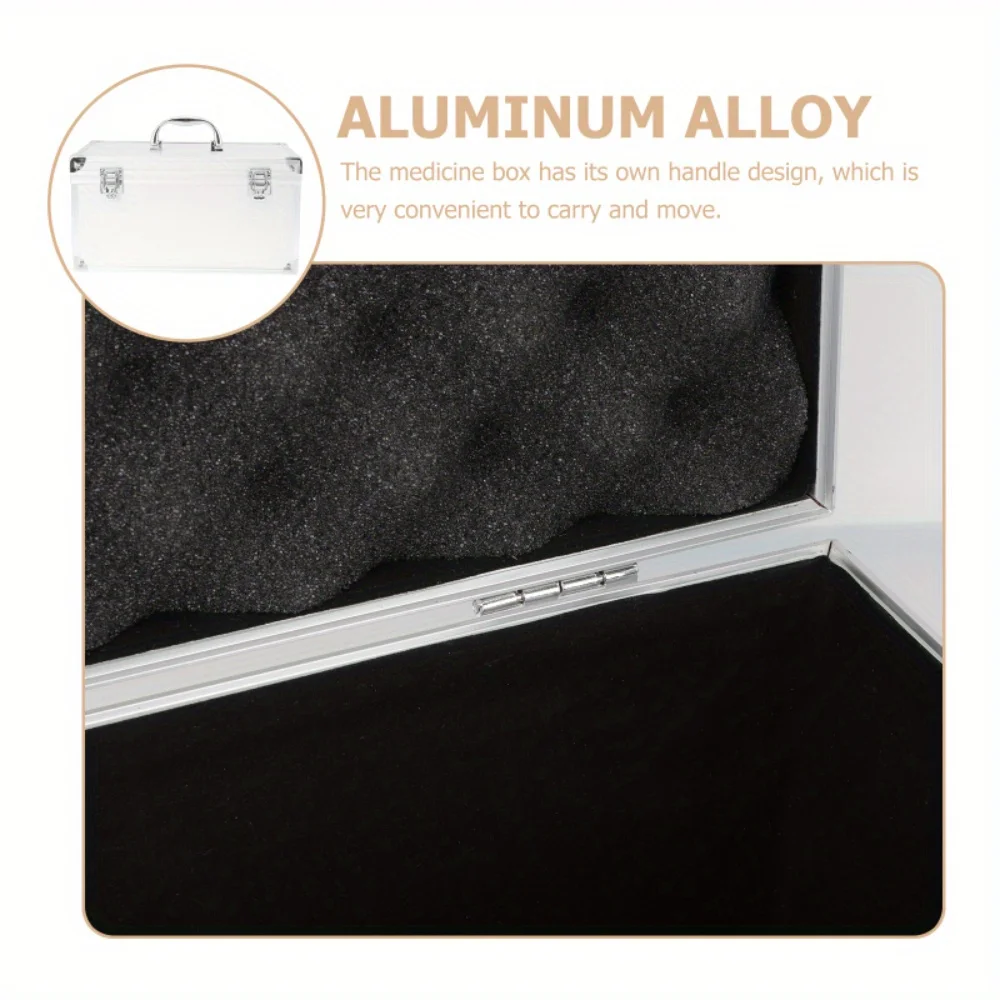 Aluminum Suitcase Parts Toiletry Containers Hard Toy Garage Organization Storage Portable Metal Lock Case Without Sponge