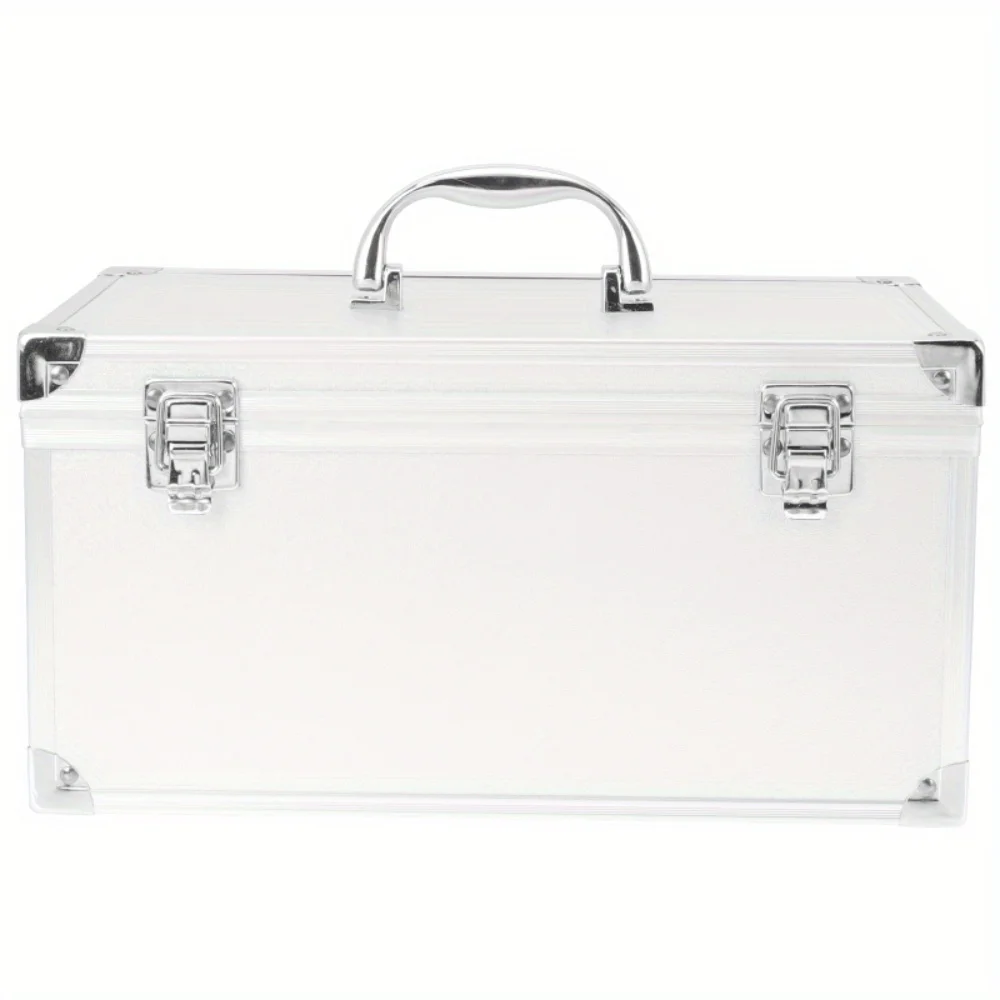 Aluminum Suitcase Parts Toiletry Containers Hard Toy Garage Organization Storage Portable Metal Lock Case Without Sponge