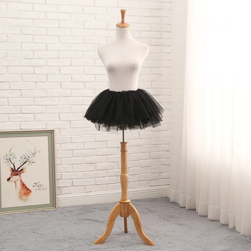 White Black Puffy Tulle Lolita Underskirt Women Cosplay Ballgown Kids Bridal Boneless Petticoats Tutu Dress