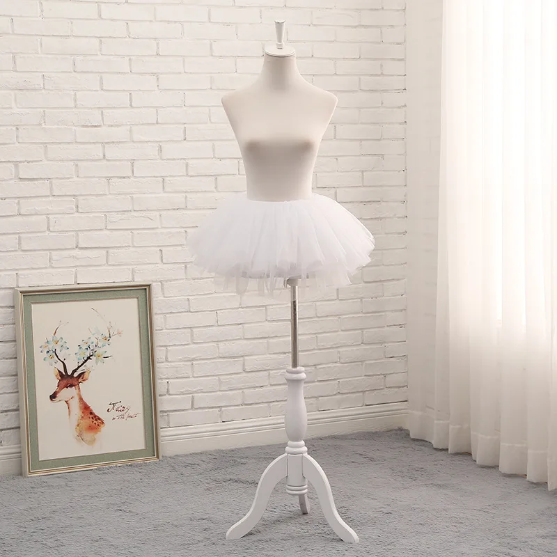 White Black Puffy Tulle Lolita Underskirt Women Cosplay Ballgown Kids Bridal Boneless Petticoats Tutu Dress