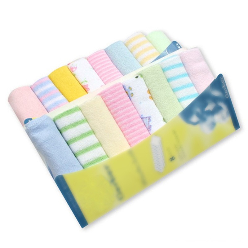 RANDOM 8PCS Baby Washcloths Set Soft Absorbent Organic Cotton Washable Saliva Towel Face Wipes Newborn Bath Kids Face Towel