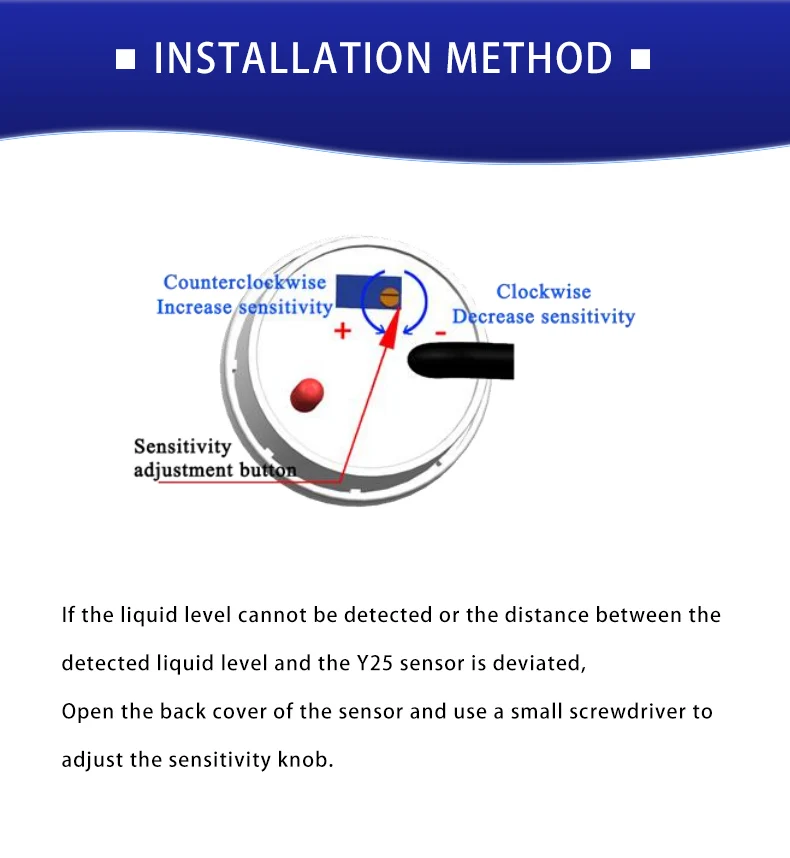 XKC-Y25 Liquid Sensing Switch Water Level Detection Non-contact Liquid Level Sensor Well Level Sensor Water Level Sensor