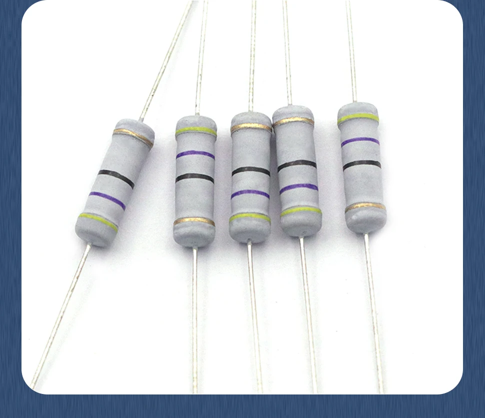 20pcs 2W Carbon Film Resistor 5% Resistance 0.1Ω-2MΩ 0.47 10 47 100 200 470 820 1K 4.7K 10K 47K 100K 200K 330K 470K 1M 1.2M Ohm