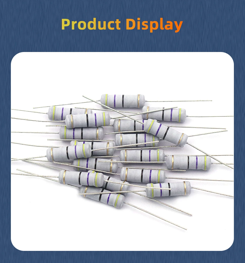 20pcs 2W Carbon Film Resistor 5% Resistance 0.1Ω-2MΩ 0.47 10 47 100 200 470 820 1K 4.7K 10K 47K 100K 200K 330K 470K 1M 1.2M Ohm