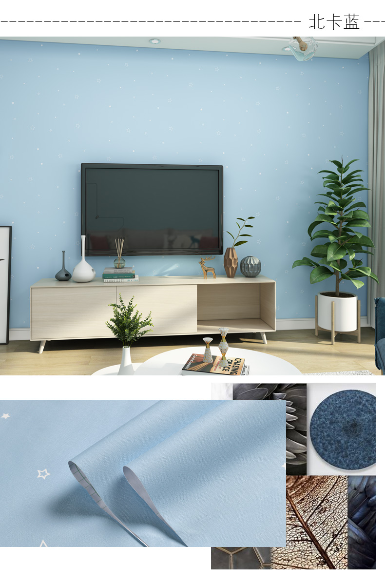 Macaron Solid Color Self Adhesive Wallpaper Furniture Cabinet Renovation Stickers Bedroom Vinyl Film Room Decor Wall Sticker DIY