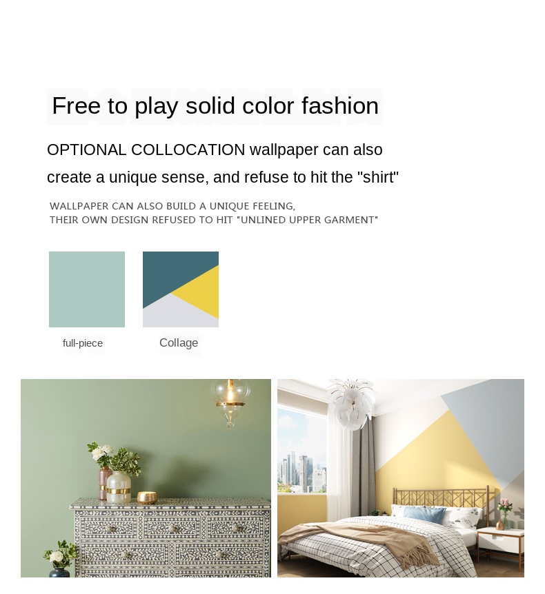 Macaron Solid Color Self Adhesive Wallpaper Furniture Cabinet Renovation Stickers Bedroom Vinyl Film Room Decor Wall Sticker DIY