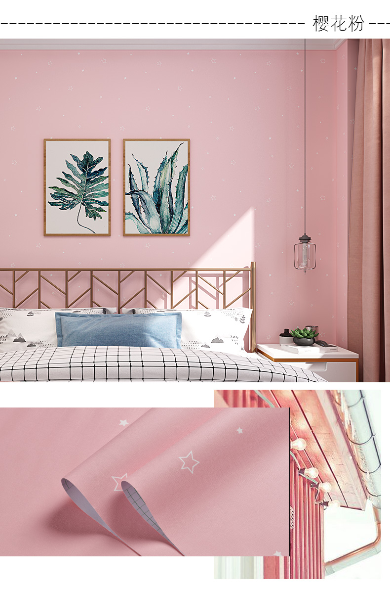 Macaron Solid Color Self Adhesive Wallpaper Furniture Cabinet Renovation Stickers Bedroom Vinyl Film Room Decor Wall Sticker DIY