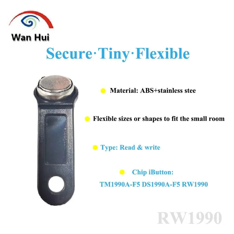 10Pcs RW1990 Rewritable iButton Card, TM tag, TM iButton, Touch Memory Key, Sauna Keys, Copy DALASS DS1990A TM1990A Dropshipping