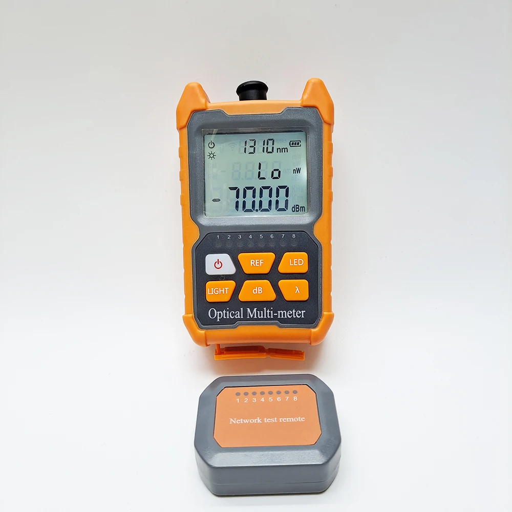 handheld Fiber mini Optical Power Meter -70+6 dBm High Quality OPM Dry battery Mini OPM Support lighting