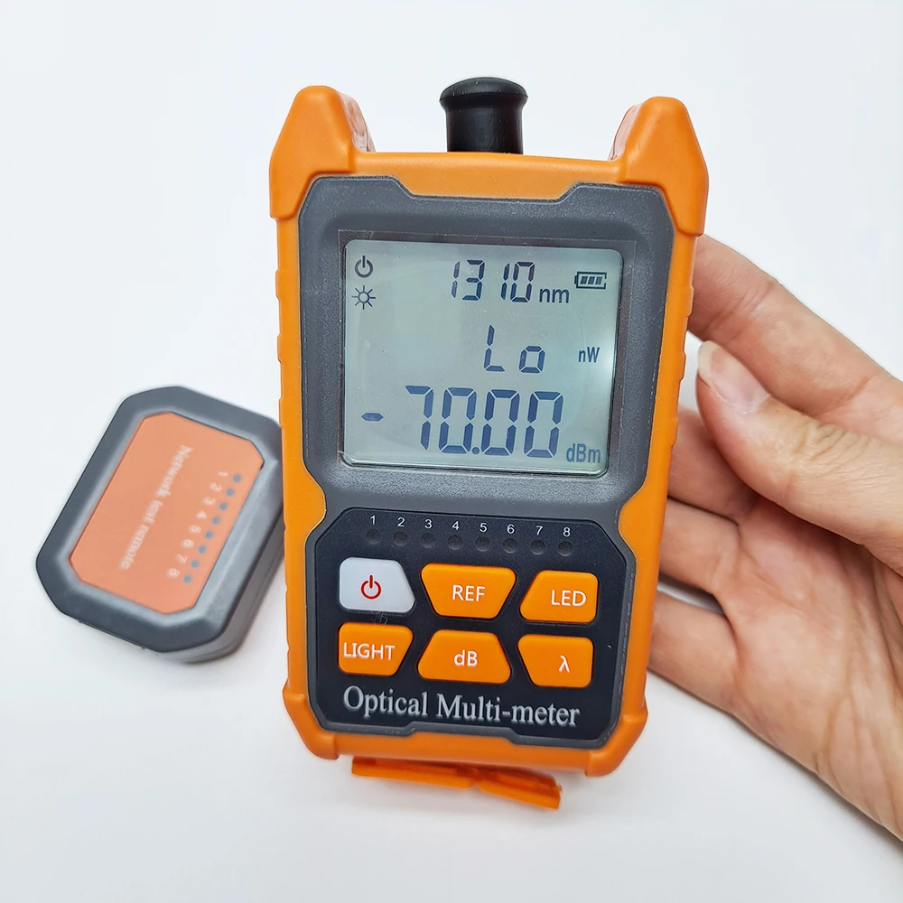 handheld Fiber mini Optical Power Meter -70+6 dBm High Quality OPM Dry battery Mini OPM Support lighting