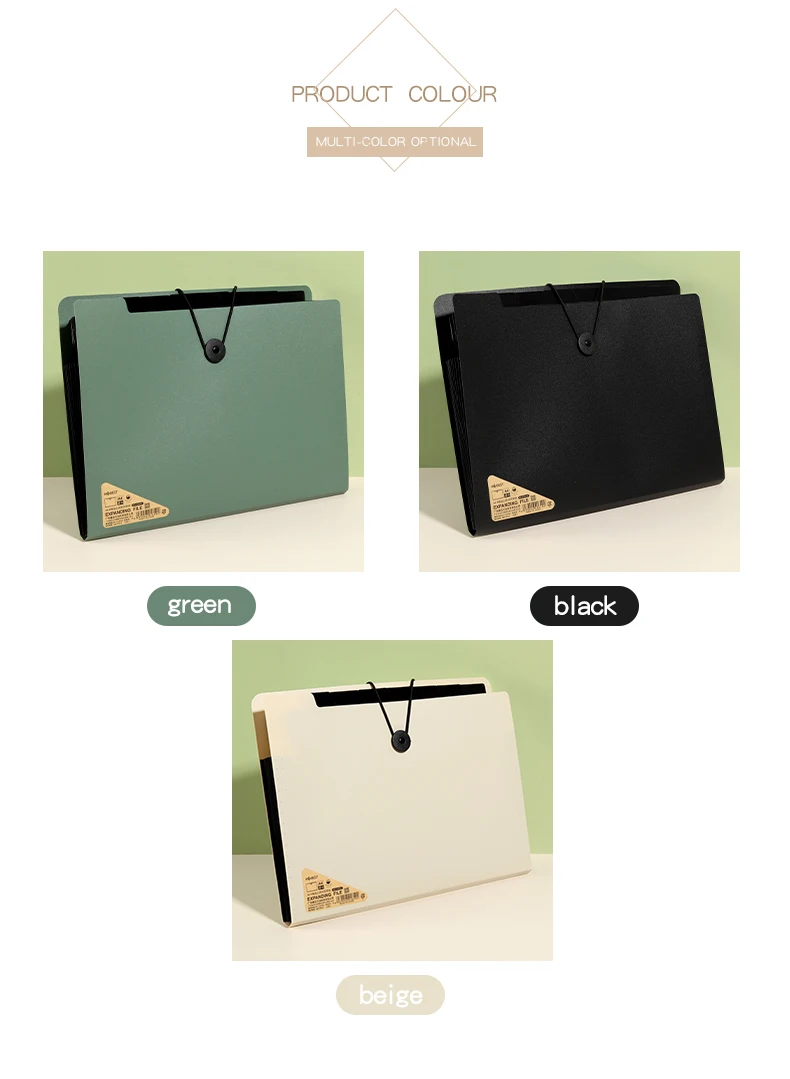 A4 File Folder Storage Bag 5/8/13 Layers Desktop Organizer for Test Papers School Stationery Office Supplies