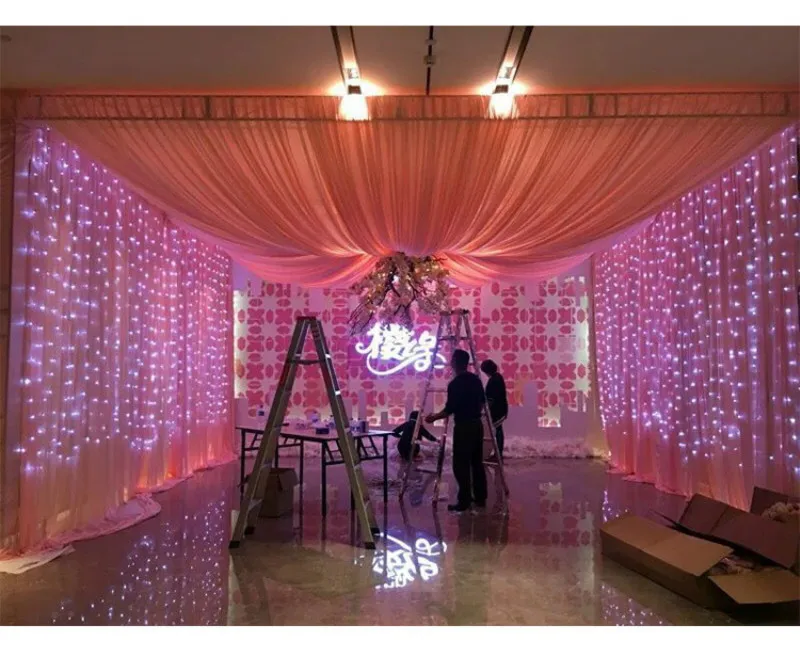 6x3M/3x3m Curtain Garland on The Window USB Power Fairy Lights Festoon with Remote New Year Garland Led Lights Christmas Decor
