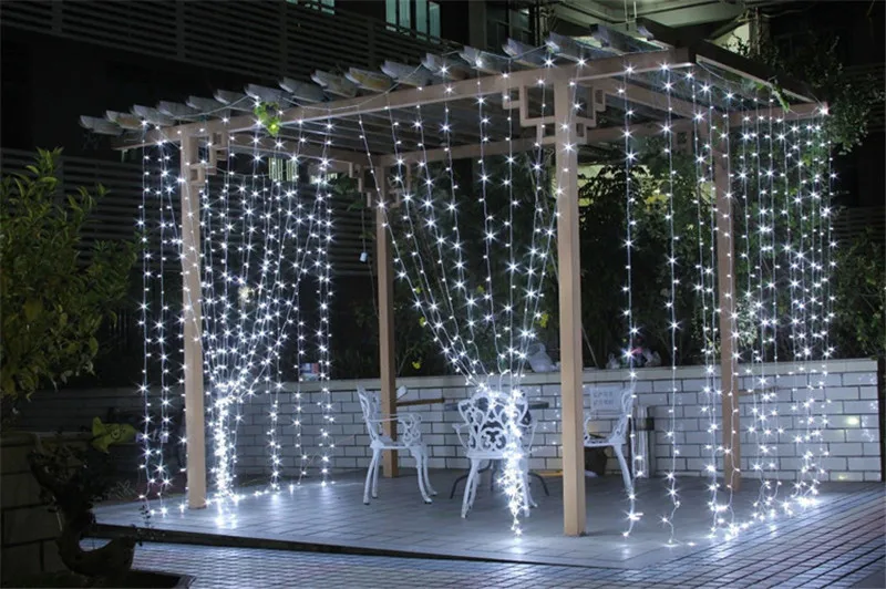 6x3M/3x3m Curtain Garland on The Window USB Power Fairy Lights Festoon with Remote New Year Garland Led Lights Christmas Decor