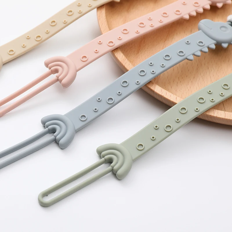 Silicone Pacifier Clips, BPA Free One-Piece Design Pacifier Holder for Baby Boy and Girl 3 Month+, Baby Accessories