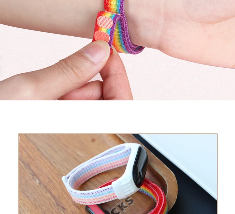 Bracelet for mi band 6 7 Strap Nylon Sport loop watch pulsera correa Bracelet Miband 5 Wristband for xiaomi Mi band 4 3 5 strap