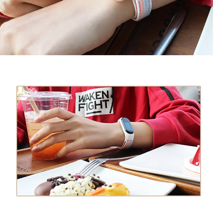 Bracelet for mi band 6 7 Strap Nylon Sport loop watch pulsera correa Bracelet Miband 5 Wristband for xiaomi Mi band 4 3 5 strap