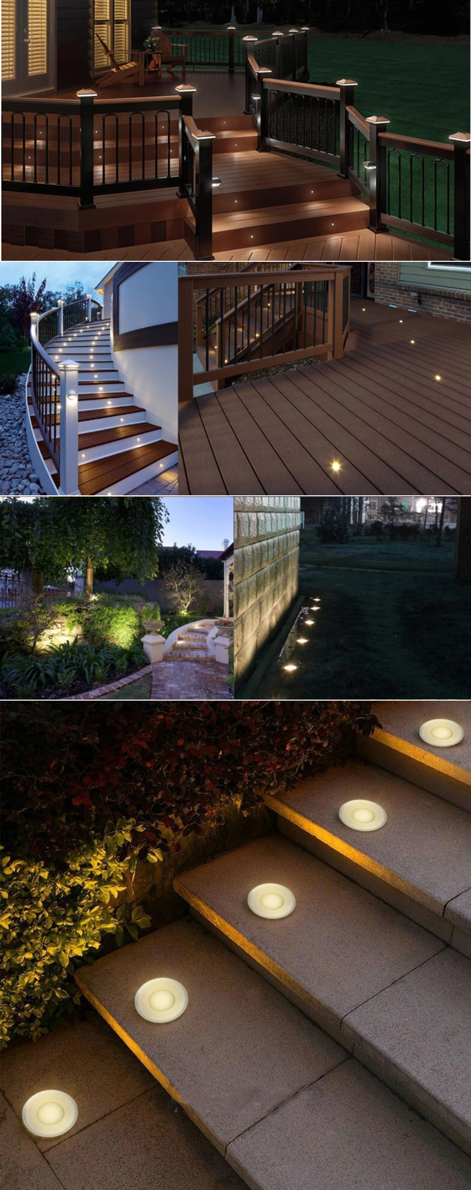 5W 3W 1W Waterproof LED Underground Light Outdoor Ground Garden Path Floor Buried Yard Spot Landscape IP67 DC12V AC220V