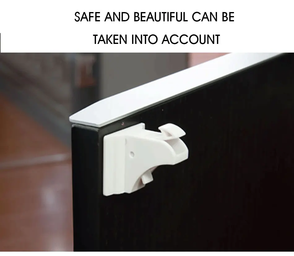 HONTUSEC Kids Security Baby Lock Magnetic Child Lock Cabinet Drawer Door Lock Children Protection Lock No Drilling Baby Lock