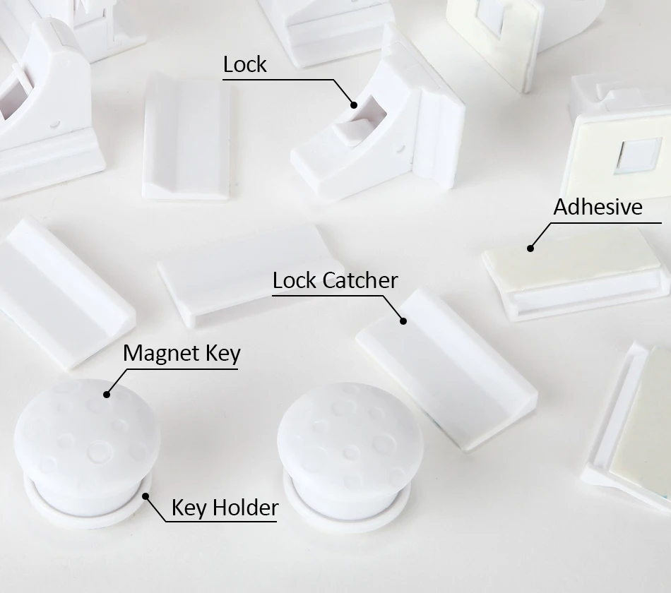HONTUSEC Kids Security Baby Lock Magnetic Child Lock Cabinet Drawer Door Lock Children Protection Lock No Drilling Baby Lock