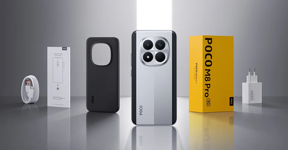 Newest POCO M8 Pro 5G Smartphone Global Version NFC Snapdragon® 7s Gen 4 6500mAh Batery 100W Charge 6.83" display 50MP Camera