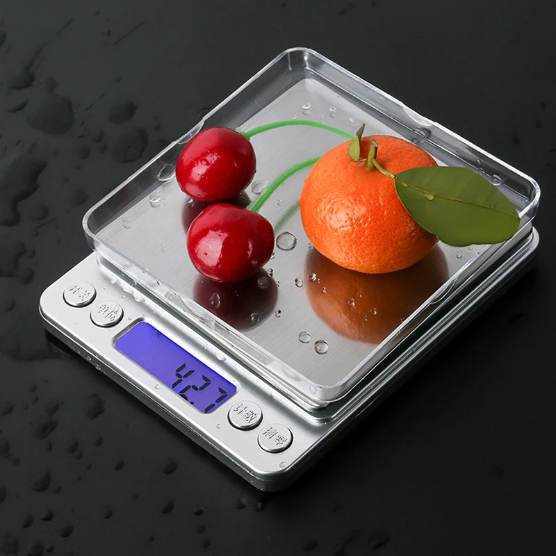 Electronic 500g/0.01g 3000g/0.1g Digital Kitchen Scale Jewelry Balance Gram LCD Cooking Food Weigh For Weighing Laboratory