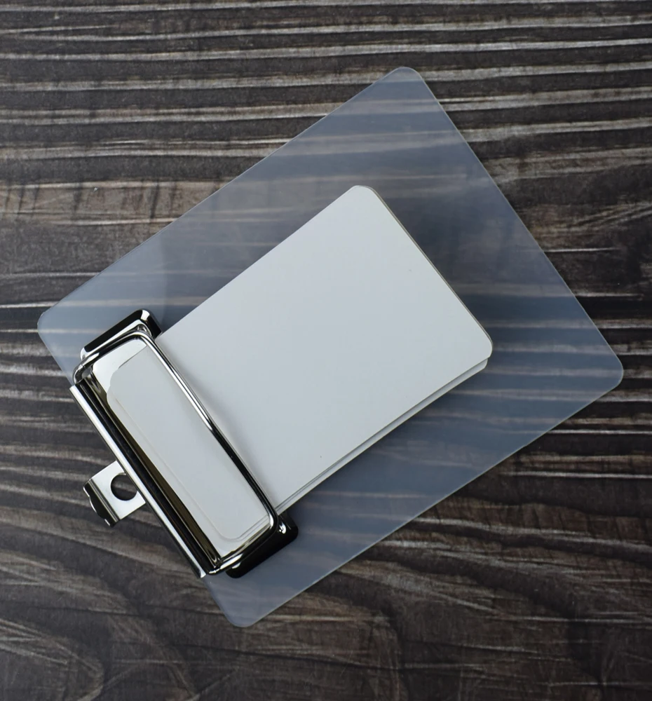 1pc Mini Transparent Clipboard Small File Folder Organizer Writing Pad Paper Holder Clip Board Stationery Office School Supplies