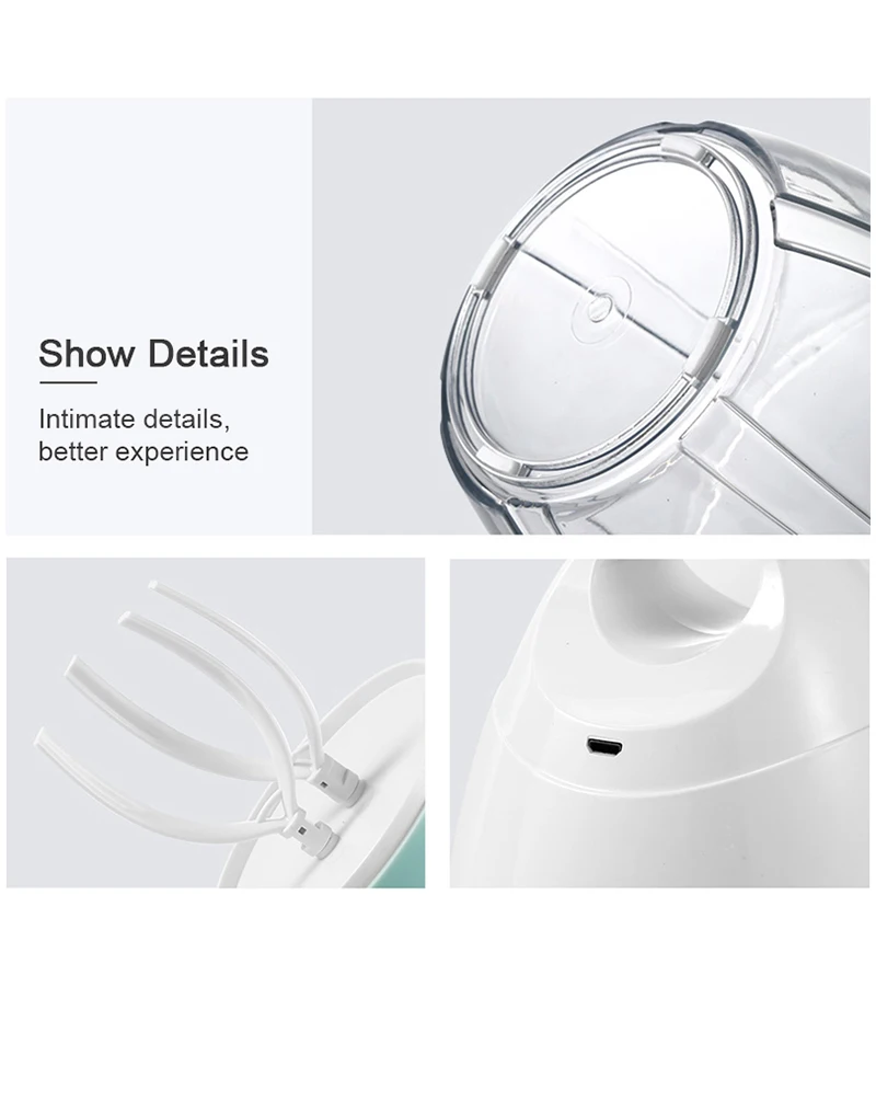 Household Automatic Whisk Electric Milk Frother Whipped Cream Mixer USB Rechargeable Food Blender Whisk Wireless Stand Mixer