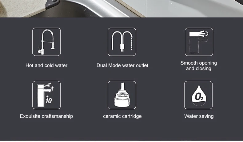 Deck Mounted Flexible Kitchen Faucets Pull Out Mixer Tap Black Hot Cold Kitchen Faucet Spring Style with Spray Mixers Taps E9009
