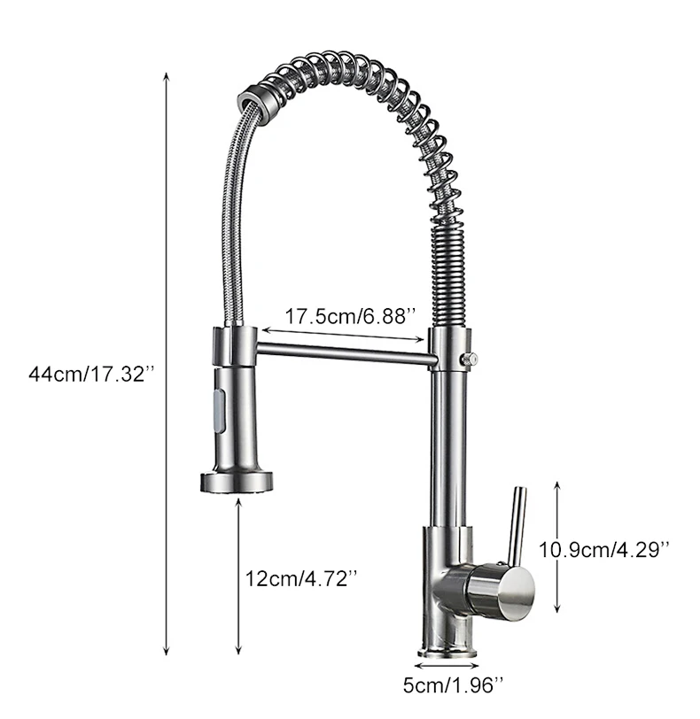 Deck Mounted Flexible Kitchen Faucets Pull Out Mixer Tap Black Hot Cold Kitchen Faucet Spring Style with Spray Mixers Taps E9009