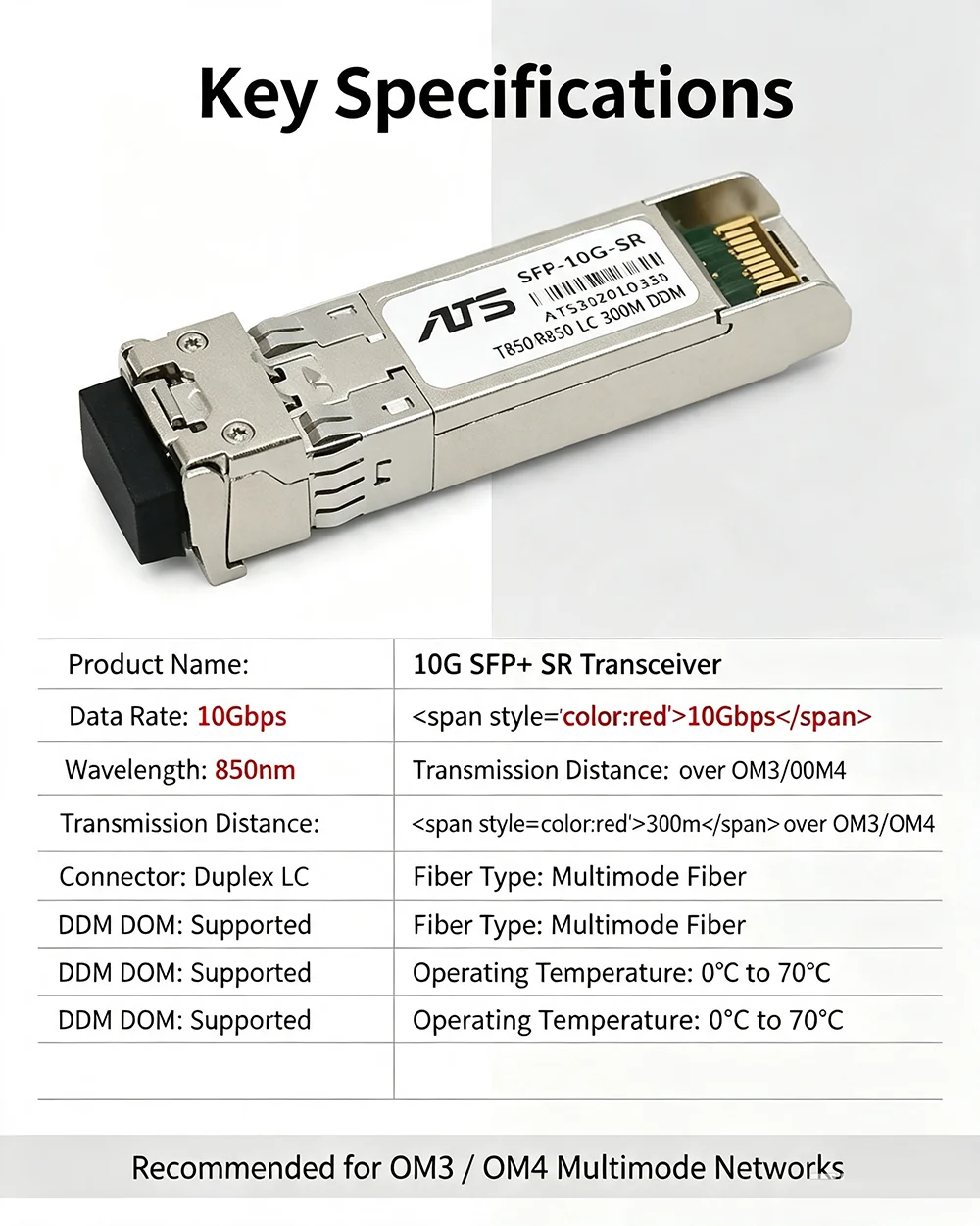 10GBASE-T SFP+ to RJ45 Copper Transceiver Module DDM 30m Compatible with Cisco MikroTik Ubiquiti TP-Link Switch