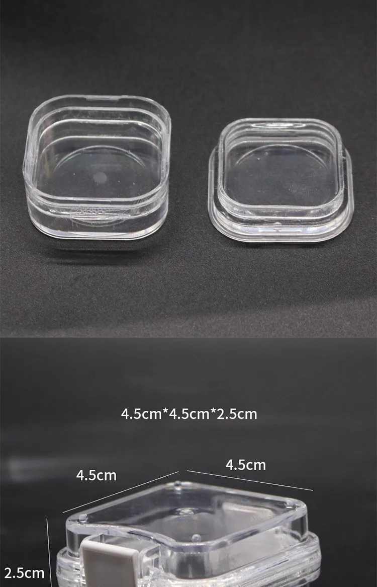 Plastic Transparent Dental Box Denture Storage Box with Film Membrane Colorful Hinge for Crown and Bridges