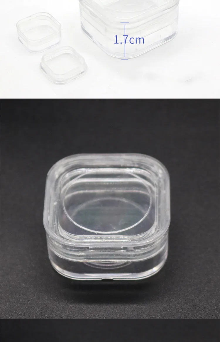 Plastic Transparent Dental Box Denture Storage Box with Film Membrane Colorful Hinge for Crown and Bridges