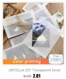 20PCS/Lot Semi-transparent Sulfuric Acid Paper Envelopes For DIY Postcard Card Storage Wedding Invitation Gift Packing