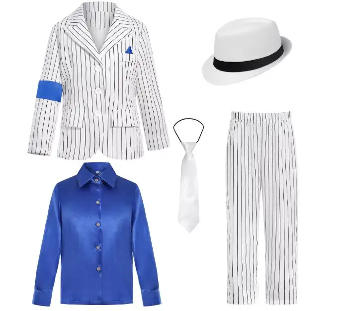 Michael Jackson Dancer Cosplay Suits for Stage Performance Smooth Criminal MJ Costumes Sets Halloween