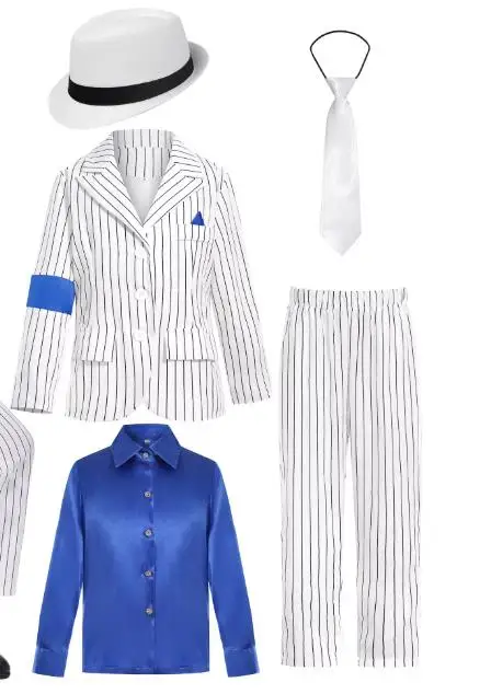Michael Jackson Dancer Cosplay Suits for Stage Performance Smooth Criminal MJ Costumes Sets Halloween