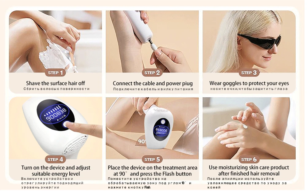 900000Flashes 2022New Laser Epilator Laser Hot Sell Permanent IPL Photoepilator Hair Removal Painless Electric Epilator Machine