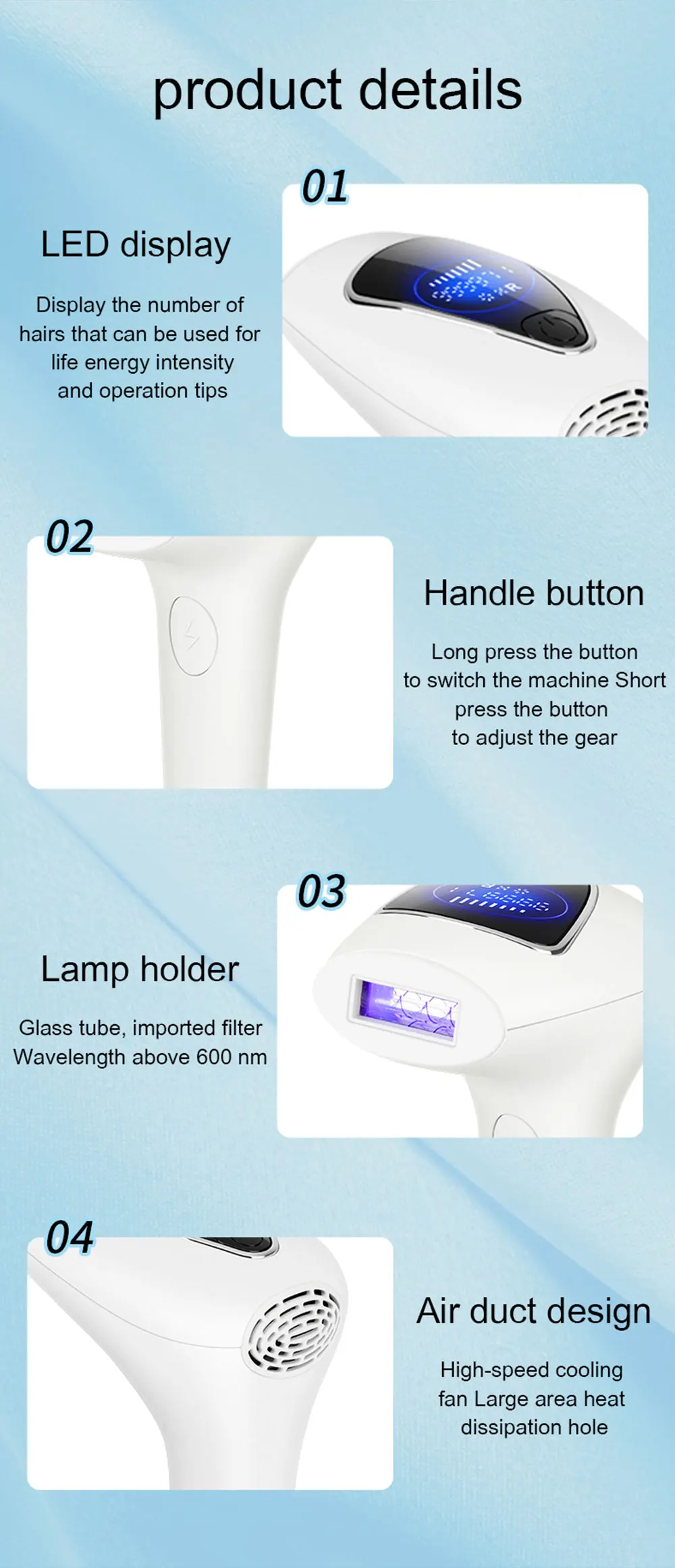 900000Flashes 2022New Laser Epilator Laser Hot Sell Permanent IPL Photoepilator Hair Removal Painless Electric Epilator Machine