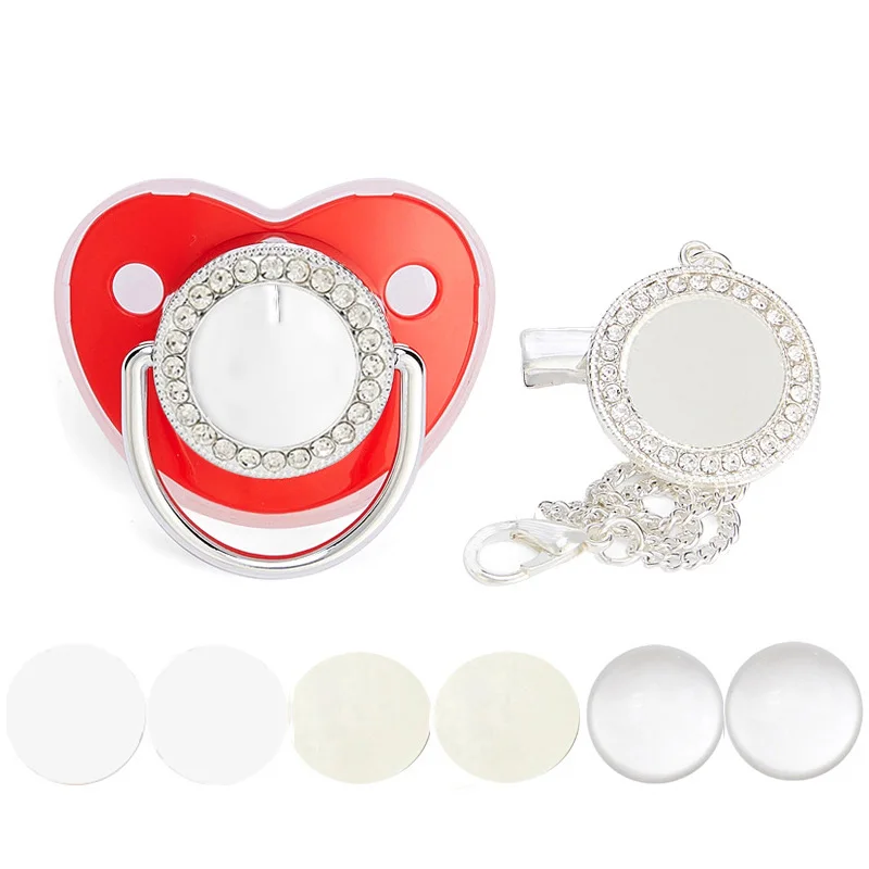 Blank Pacifier Clip For Newborn Baby Shower Gift Personalized Pacifier Accessories Sublimation Dummy Baby Teether Infant Nipple