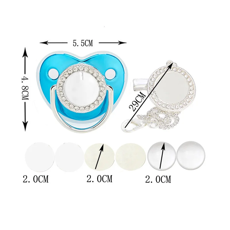 Blank Pacifier Clip For Newborn Baby Shower Gift Personalized Pacifier Accessories Sublimation Dummy Baby Teether Infant Nipple