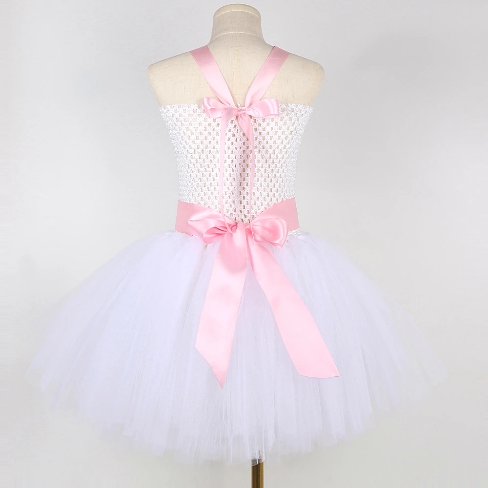 White Bunny Costumes for Baby Girls Easter Holiday Fancy Dress Kids Rabbit Halloween Outfit Child Animal Birthday Party Clothes