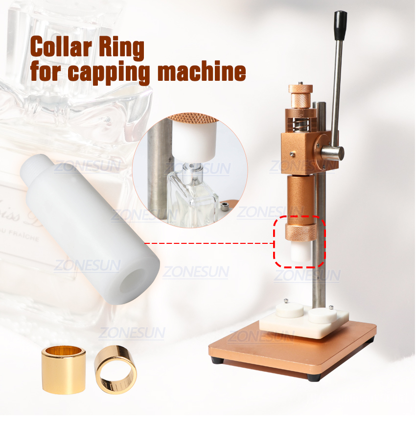 ZONESUN 15/17/20/22mm Collar Ring For Manual Perfume Bottle Crimping Machine Capping Perfume Bottles Sprayer