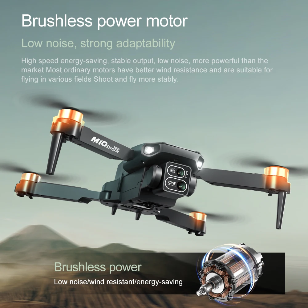 M10 Drone 8K HD Camera Brushless Motor For Aerial Photography Remote Control UAV For Beginners Professionals Hobby Gifts Adults
