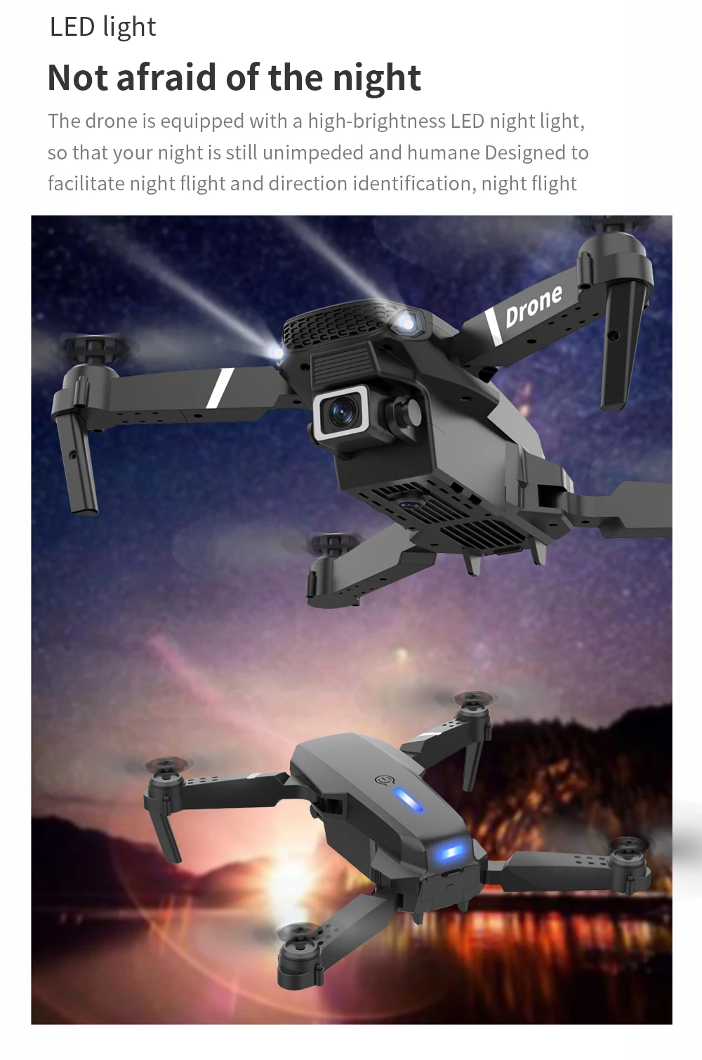 E88 Drone With Remote Control Foldable RC Quadcopter Altitude Hold 3D Flip Beginner RC Aircraft Kids Toy Gift Indoor Hover