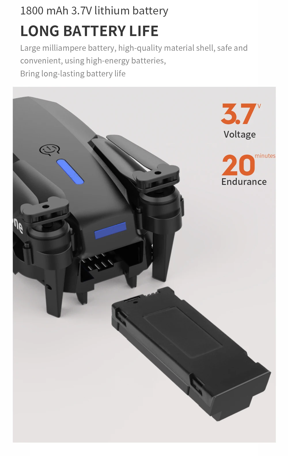E88 Drone With Remote Control Foldable RC Quadcopter Altitude Hold 3D Flip Beginner RC Aircraft Kids Toy Gift Indoor Hover