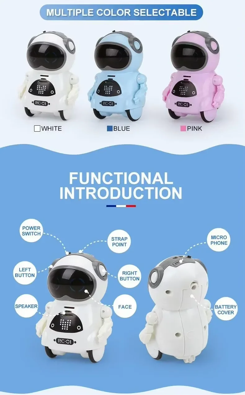 Study Smart Robot Ai Electronic Automation Touch Sensing Emotional Interaction Vocal Multiple Mode Cute Festive Birthdays Gift